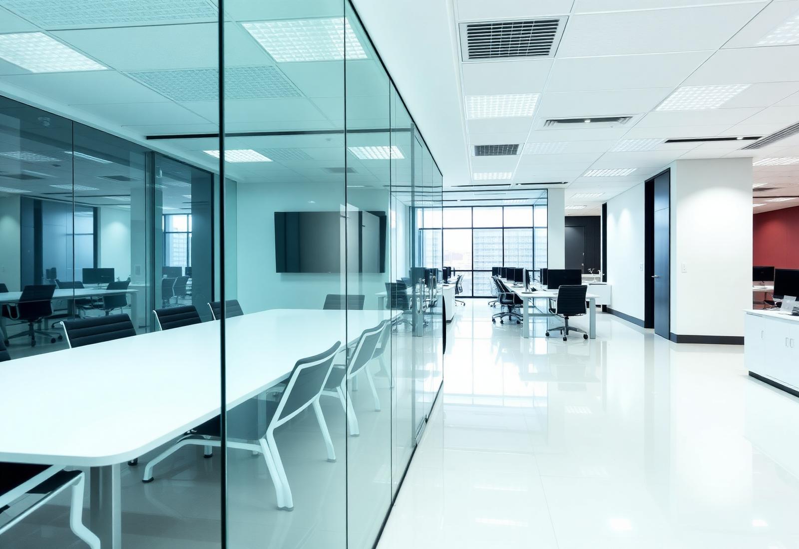 Spotless modern San Diego office after commercial cleaning